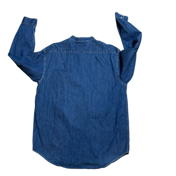 Marithe Francois girbaud men’s vintage button up chambray denim shirt size large - Picture 2 of 8
